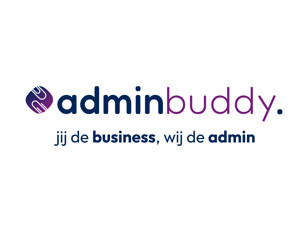 Logo Adminbuddy. Jij De Business Wij De Admin Square